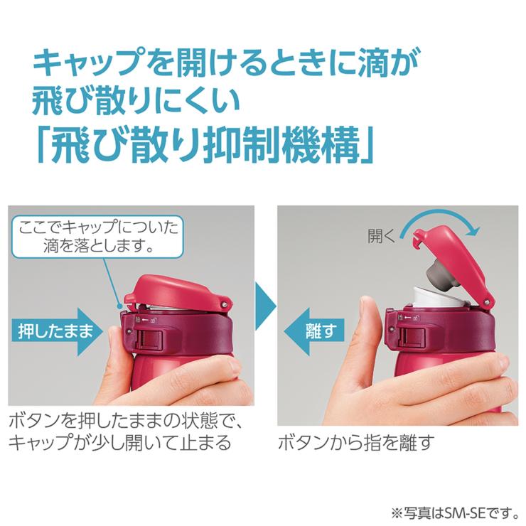 象印 ステンレスボトル ワンタッチマグ SM-PC 20 コーラルピンク