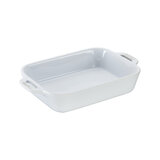 ストウブ グラタン レクタンギュラーディッシュ 20cm ホワイト