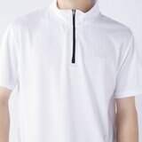 カッパ メンズ ハーフジップ 半袖 Tシャツ / ホワイト / LL