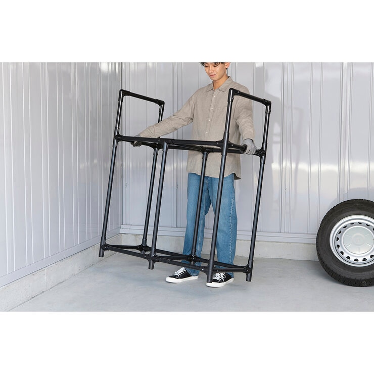 アイリスオーヤマ タイヤラック ワイドタイプ タイヤ8本収納可 WT-1048