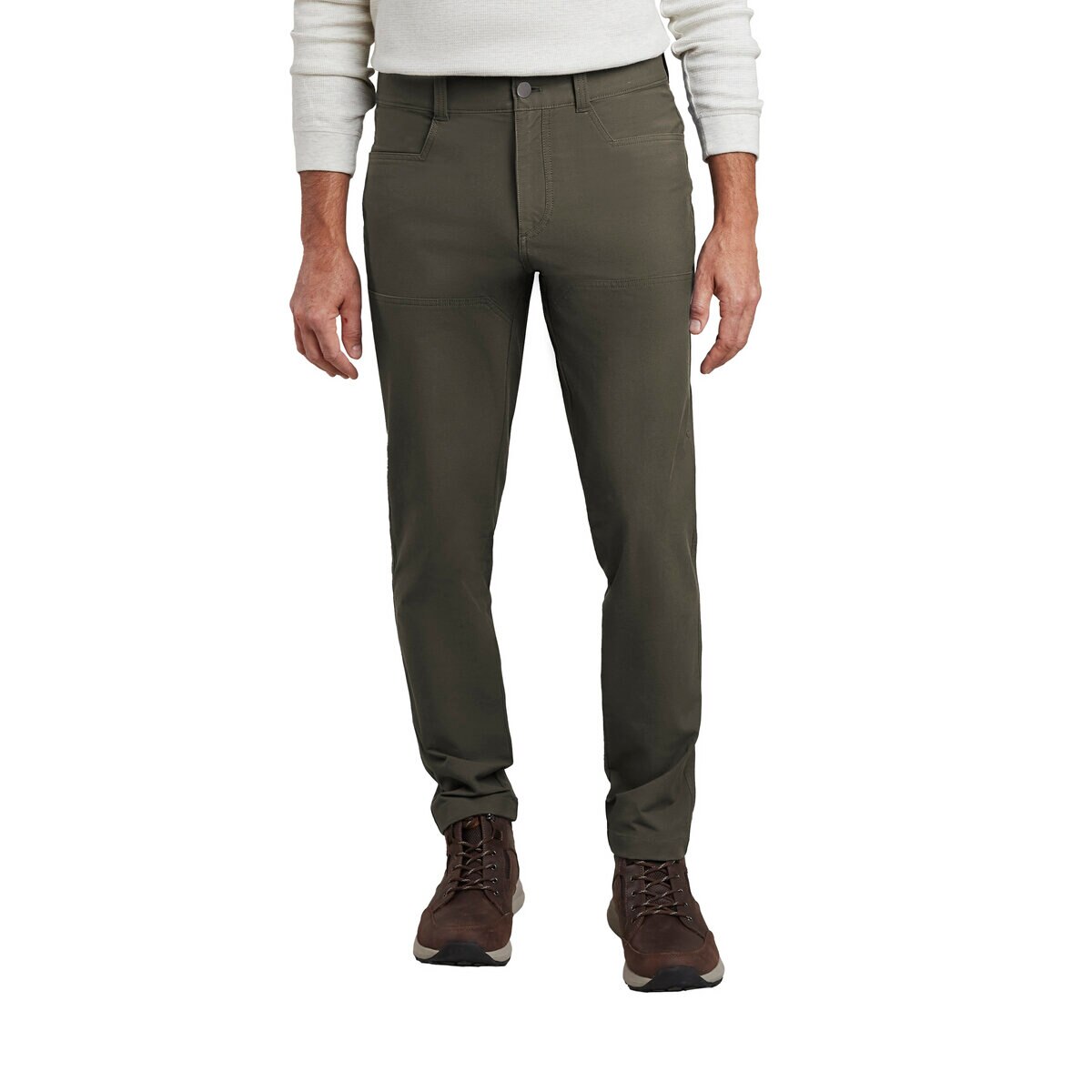 カークランドシグネチャー メンズ ストレッチテックパンツ グリーン ウエスト 34 股下 30