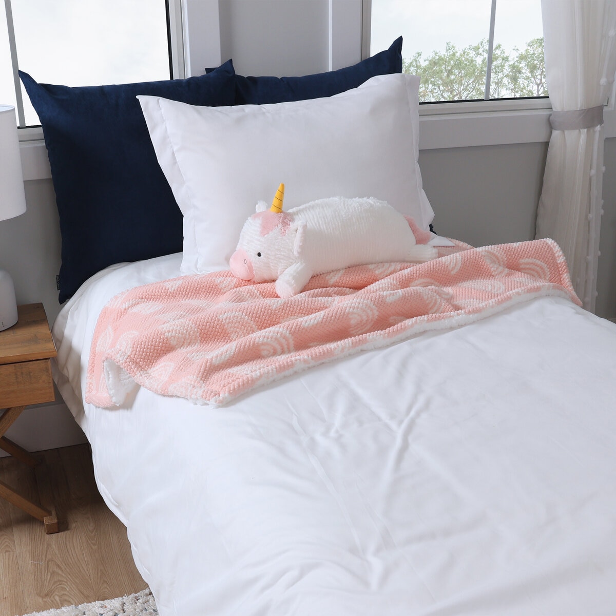 リトルミラクル ブランケット＆クッション セット 76×114cm ユニコーン
