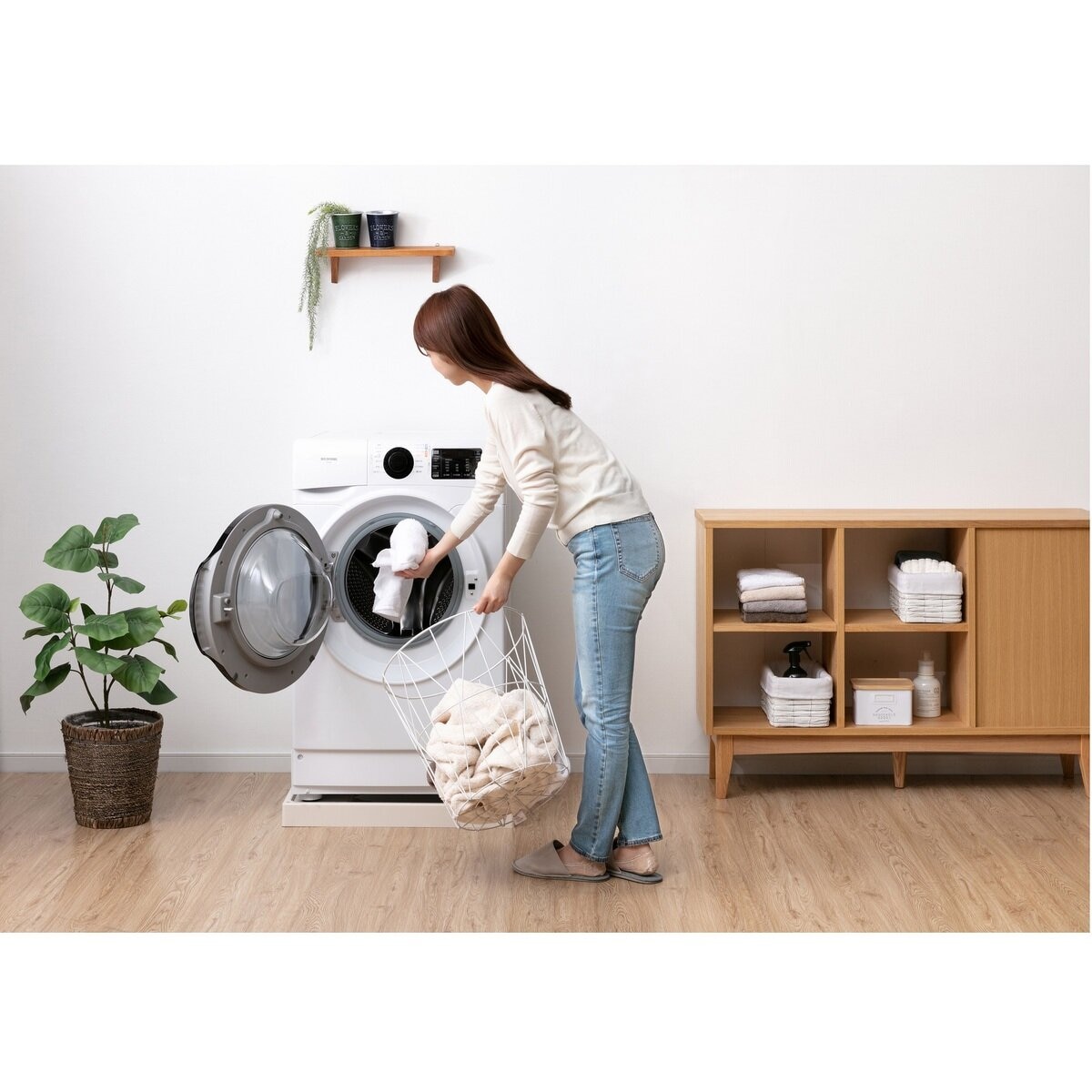 アイリスオーヤマ 全自動ドラム式洗濯機 8kg FL81R-W