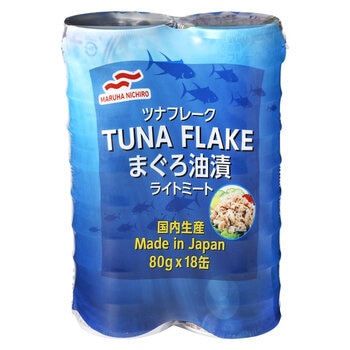 マルハニチロ 国内生産 ツナフレーク ライトミート 80g x 18缶パック