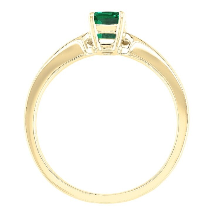18K イエローゴールド 合成エメラルド リング 18K イエローゴールド 合成エメラルド リング
