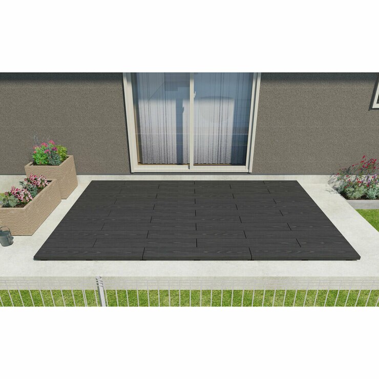 MINO　彩木デッキグラウンドGD　W2000xD900xH54mm ブラック BK