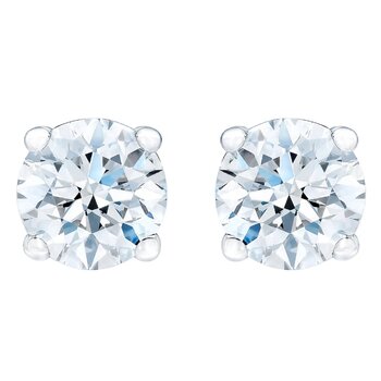 14K ホワイトゴールド 0.23カラット ダイヤモンド ピアス