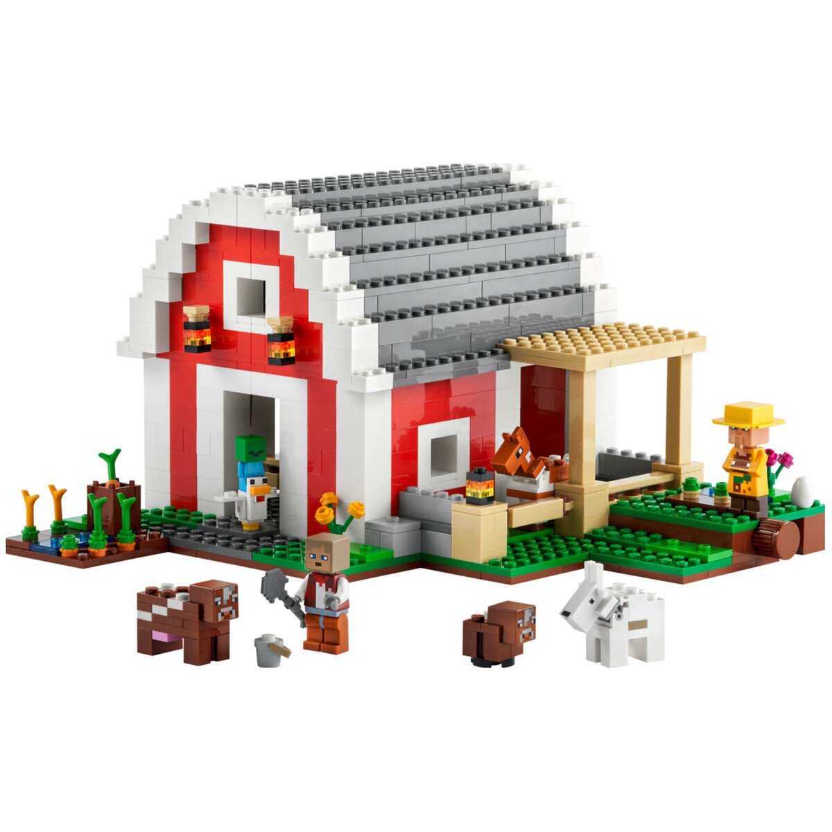 レゴ マインクラフト 赤い馬小屋