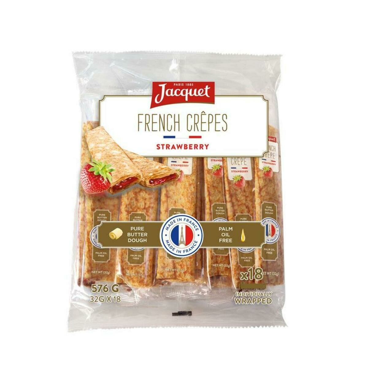 JACQUET ストロベリークレープ 32g x 18個