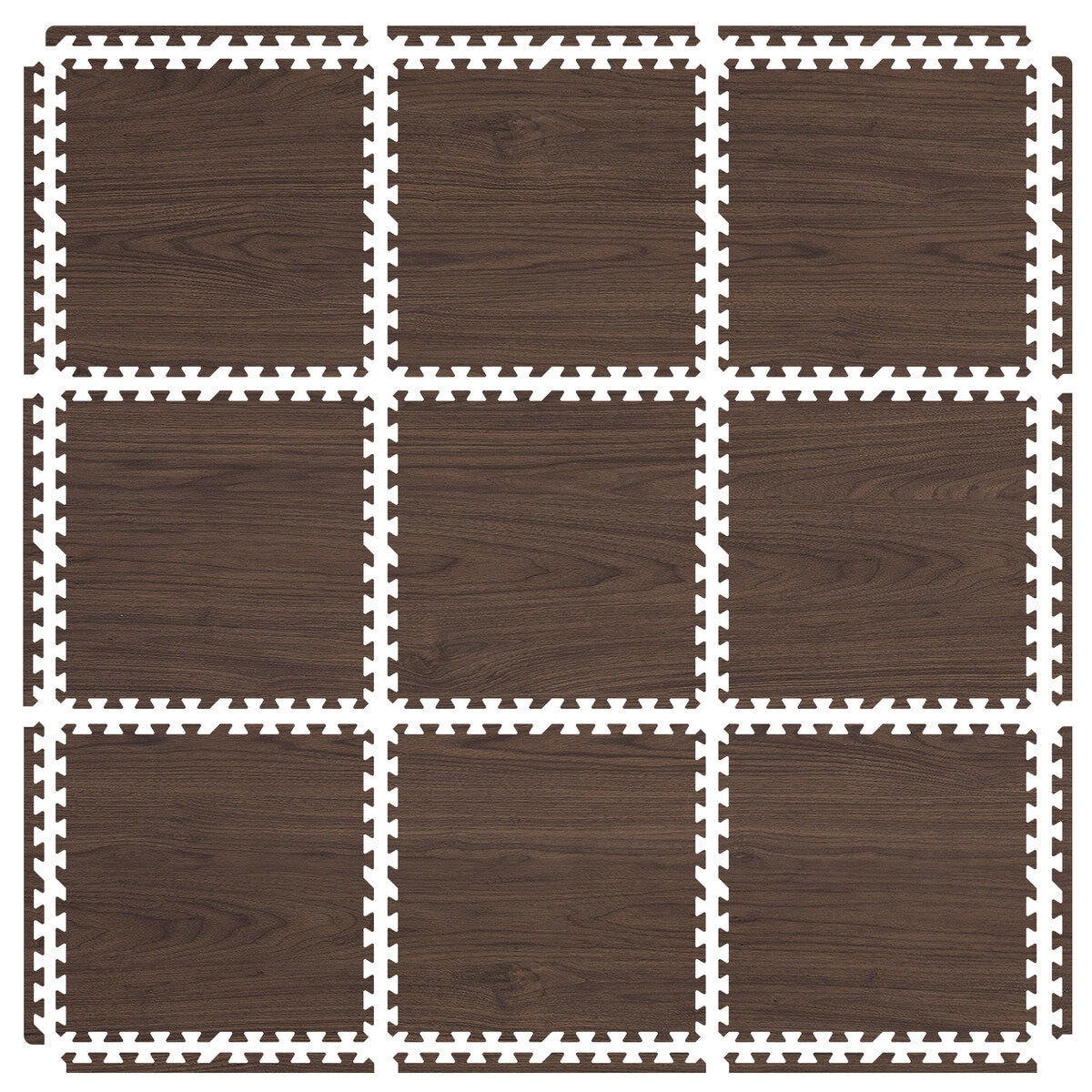 VENTURE 滑りにくい ジョイントマット 9個セット KONA WALNUT