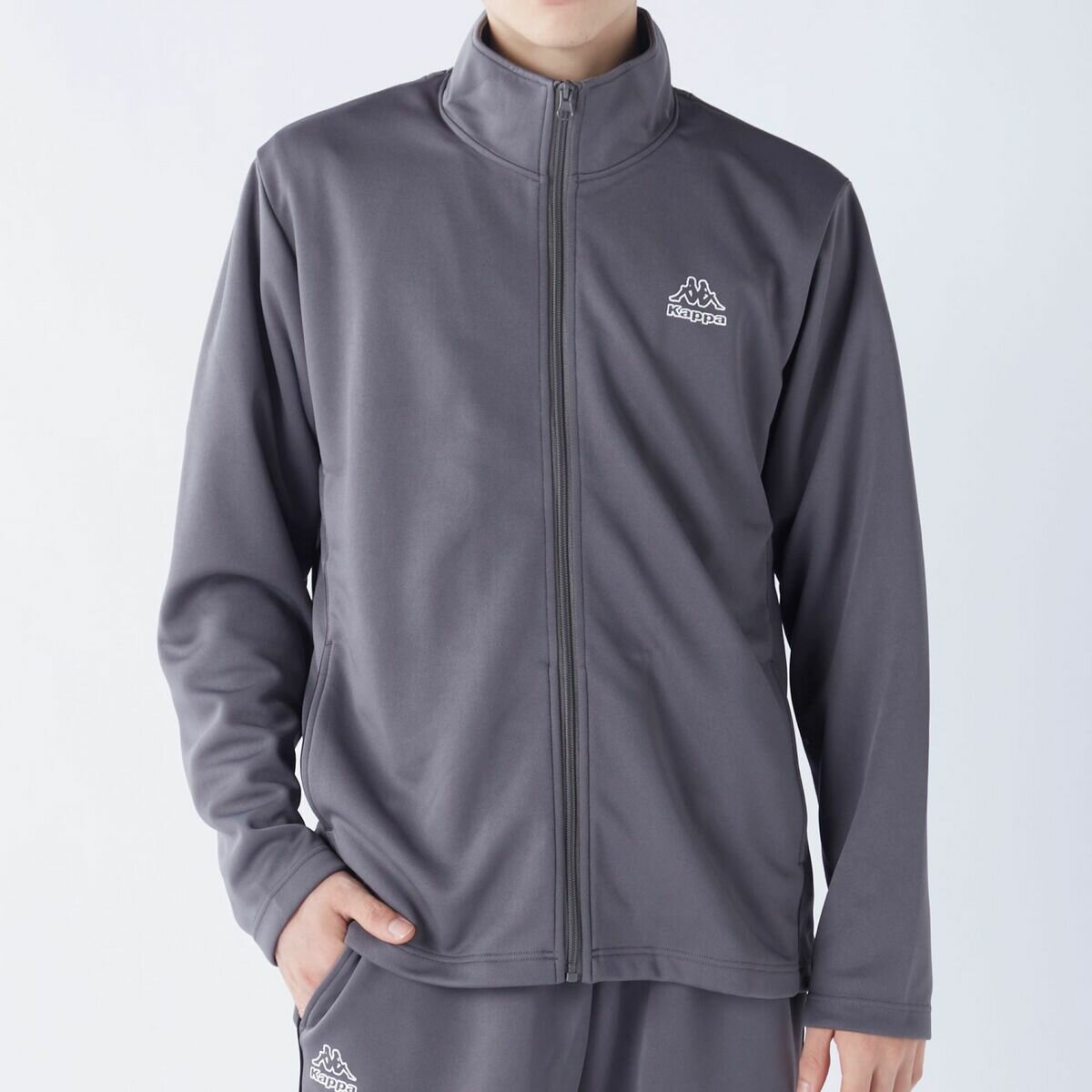 カッパ メンズ フルジップ ジャケット / グレー / LL