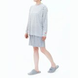 ヘインズ ウィメンズ ラウンジウェアセット グレー/ホワイト L