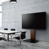 朝日木材加工 壁寄せテレビスタンド WS-F820-DB ダークブラウン木目&ブラック