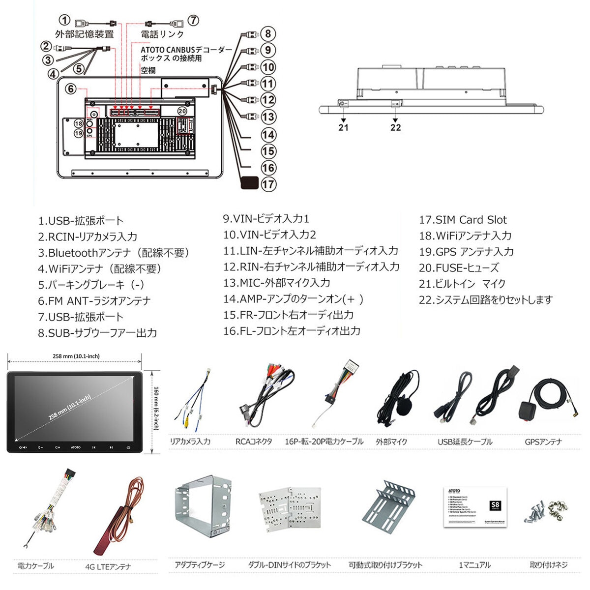 【新品】ATOTO S8 Professional 10ディスプレイオーディオ①