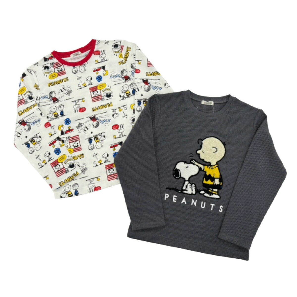 スヌーピー キッズ 長袖 2枚組 スヌーピー キッズ 長袖 2枚組