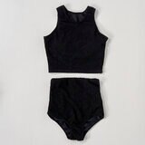 オーシャンパシフィック レディース 水着2点セット ブラック M