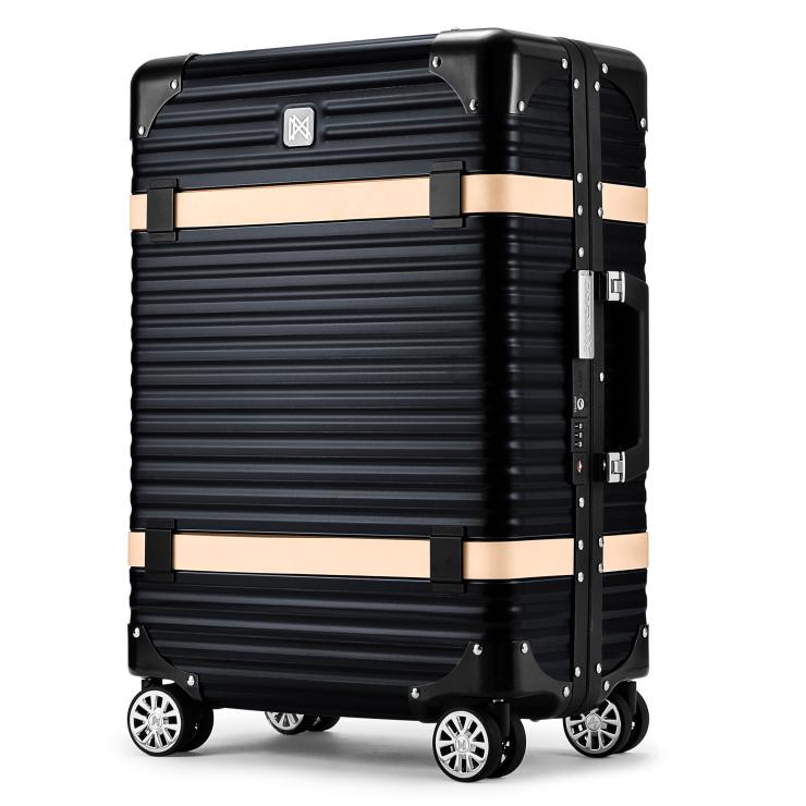 ランツォ スーツケース バイキング 24インチ 47L ブラック X ベージュ