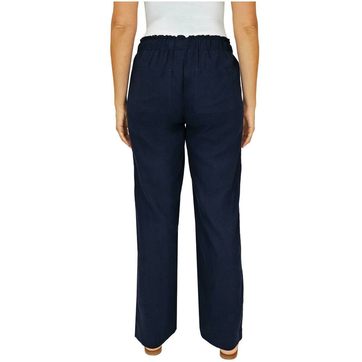 ブリッジ レディース リネン パンツ ネイビー L