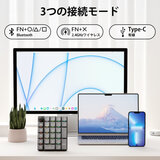 Keychron / K0 Max QMKワイヤレスカスタム・テンキー ブラック / グレー / 赤軸 (ホットスワップ)