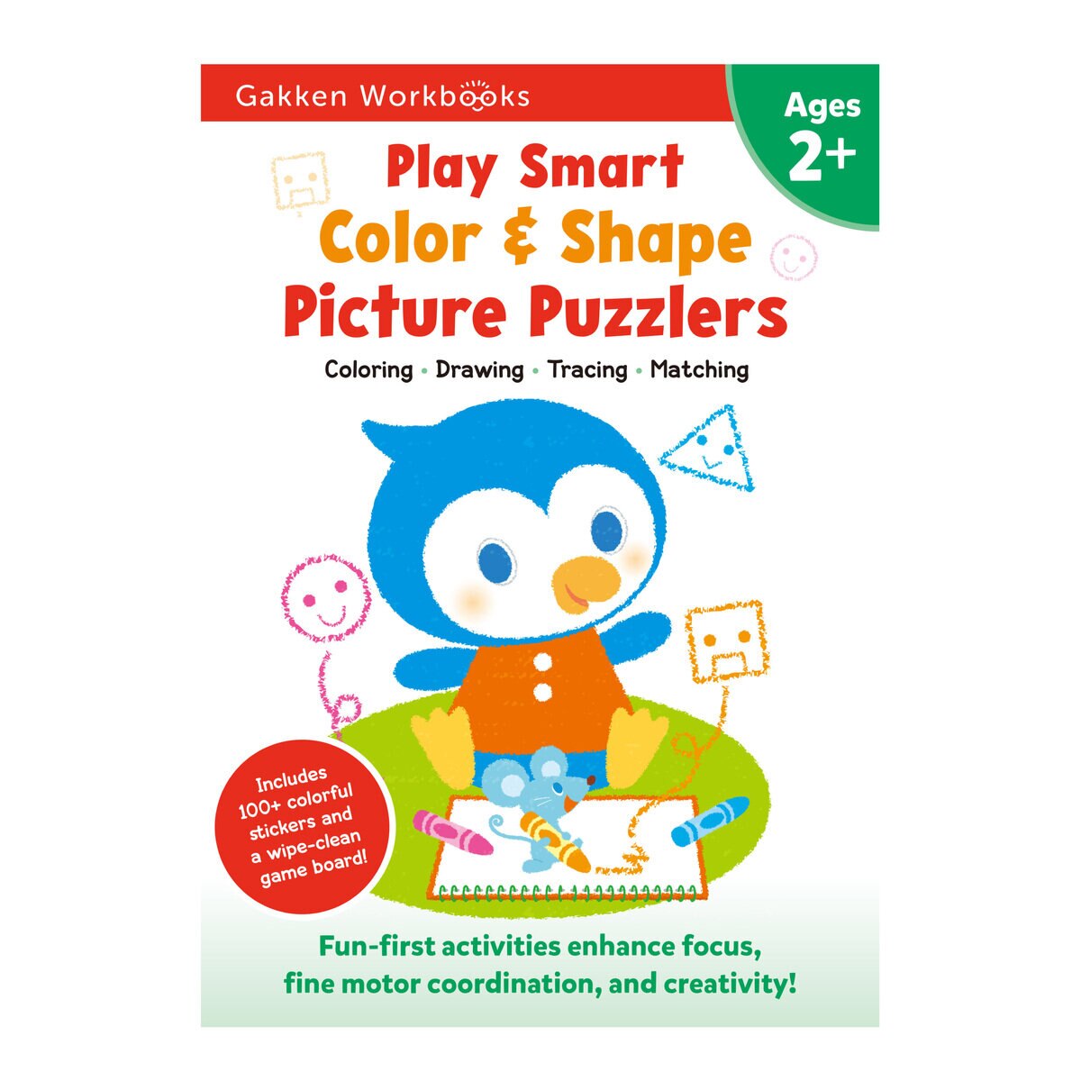 Play Smart 2歳児用　ABC・数字・ぬりえパズル3冊セット