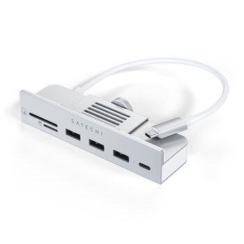 Satechi USB-C iMac 24インチ用クランプハブ シルバー