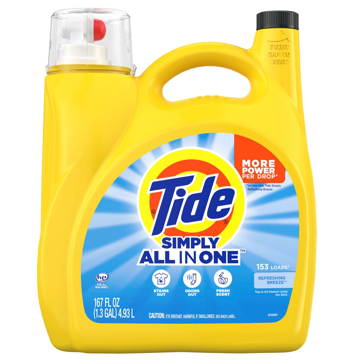 Tide シンプリー オールインワン 液体洗濯洗剤 4.9L