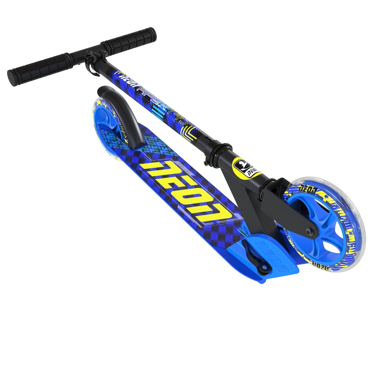ネオンAPEX タイヤが光るキックボード ブルー