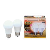 アイリスオーヤマ LED電球 全方向 E26 60型相当 2個セット 電球色 LDA8L-6/W-6T52P
