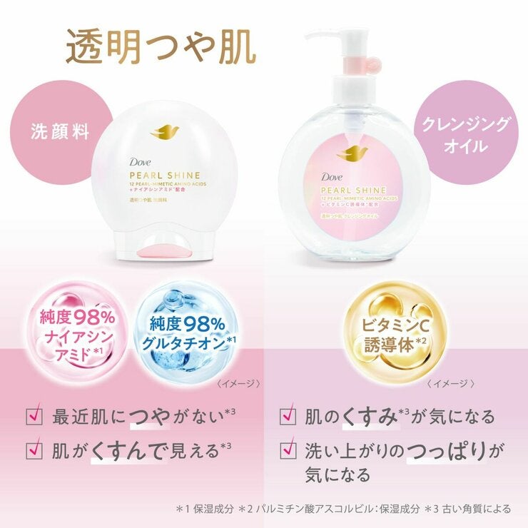 ダヴ パールシャイン 透明つや肌 洗顔料 クレンジングオイル ポンプ セット ダヴ パールシャイン 透明つや肌 洗顔料 クレンジングオイル ポンプ セット