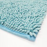 マイクロファイバー もこもこバスマット 60cm x 90cm ブルー
