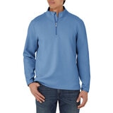 カークランドシグネチャー メンズ 1/2 ジップ トップ ブルー M