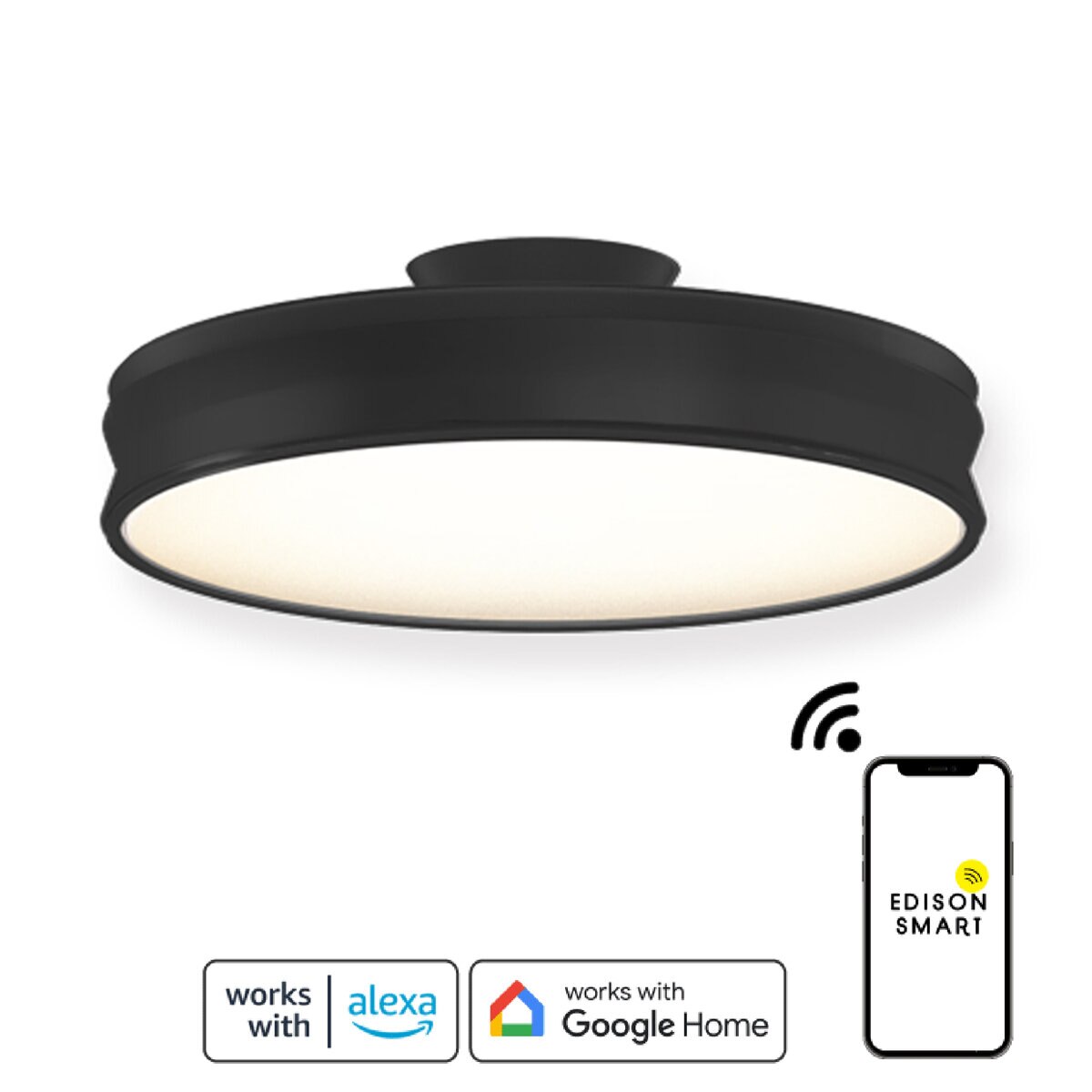 Edison Smart（エジソンスマート）デュアルシーリングライト（無線式） ブラックDBC-RF50BKBK