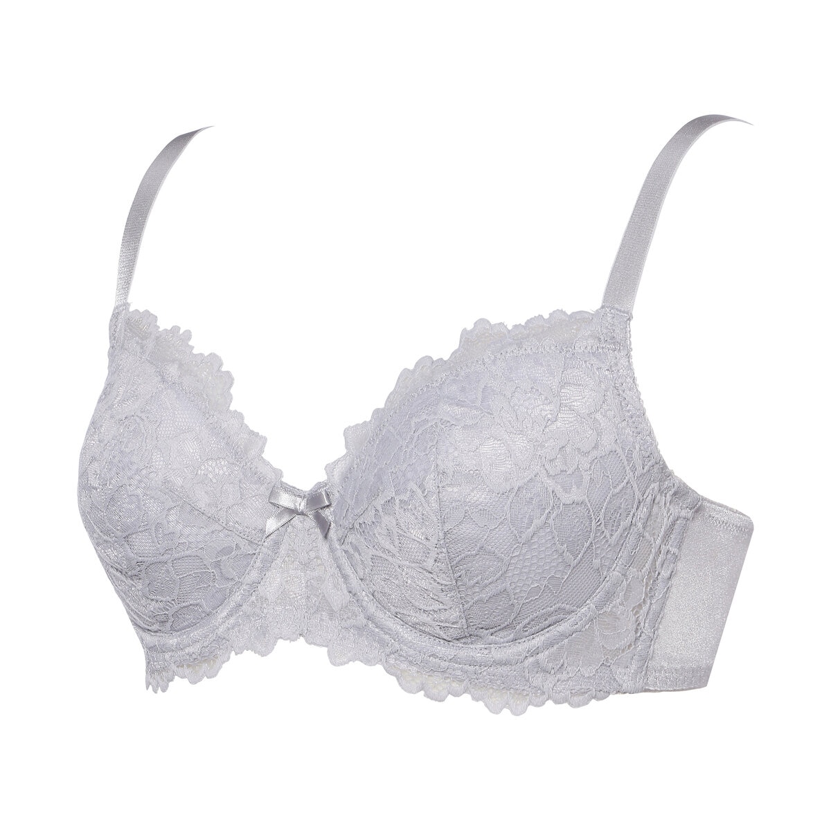 トリンプ 4/5 カップレースブラ プラチナグレー/ネイビー D75