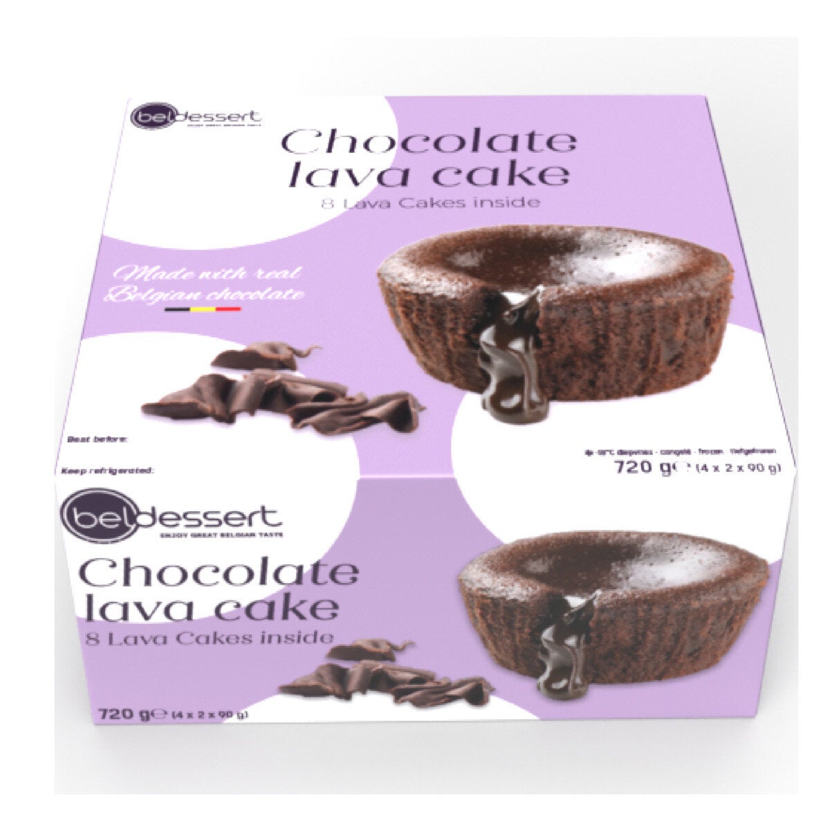 BELDESSERT ミニチョコレートラヴァケーキ 90g x 8 BELDESSERT ミニチョコレートラヴァケーキ 90g x 8