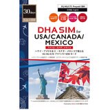 DHA SIM アメリカ/カナダ/メキシコ 30日無制限/5G回線/DHA-SIM-168