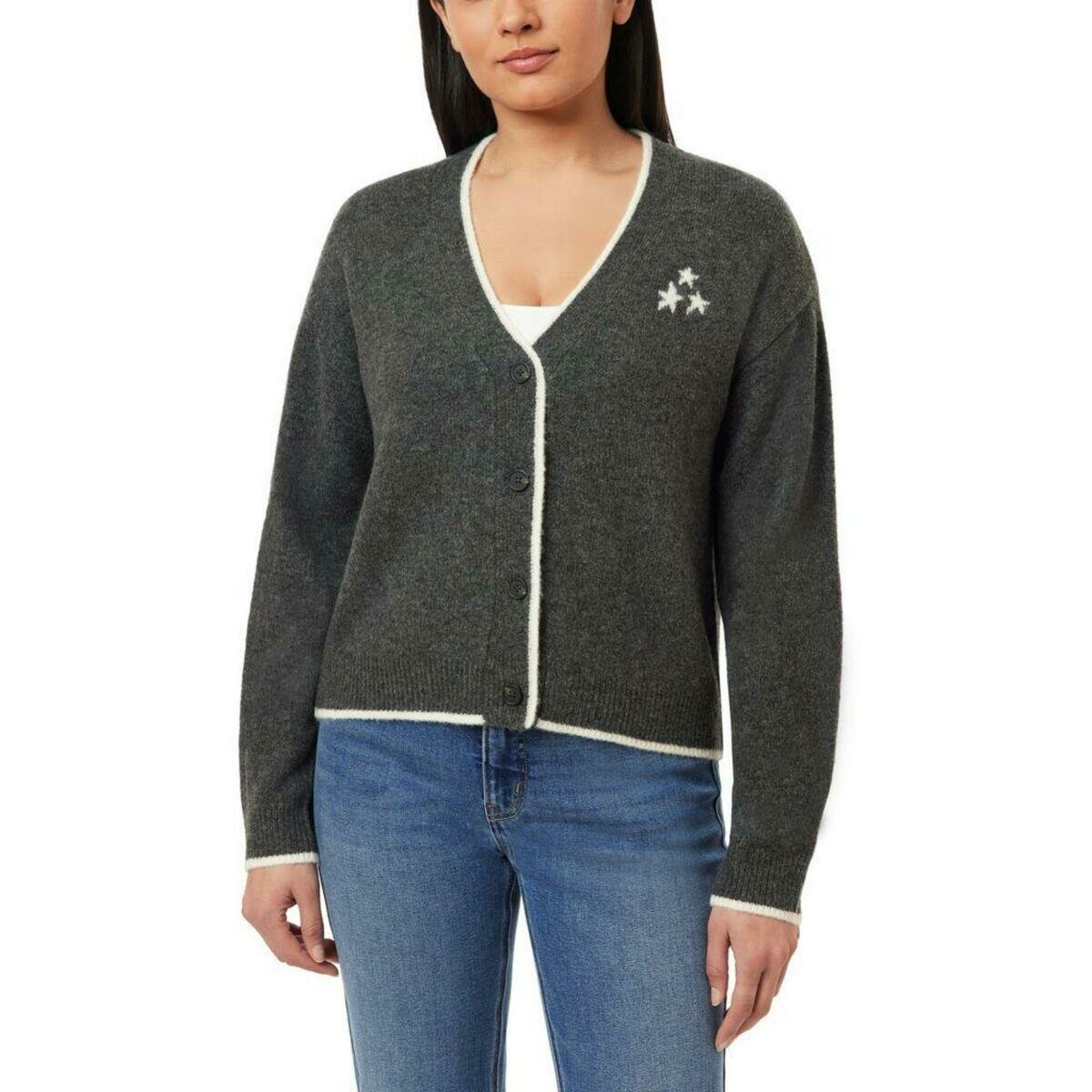 スコッチ & ソーダ レディース Vネック カーディガン チャコール グレー M スコッチ & ソーダ レディース Vネック カーディガン チャコール グレー M
