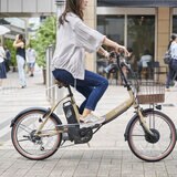 ペルテック 20インチ 折り畳み電動アシスト自転車　TDN-206LD　8Ahバッテリー ミルクコーヒー