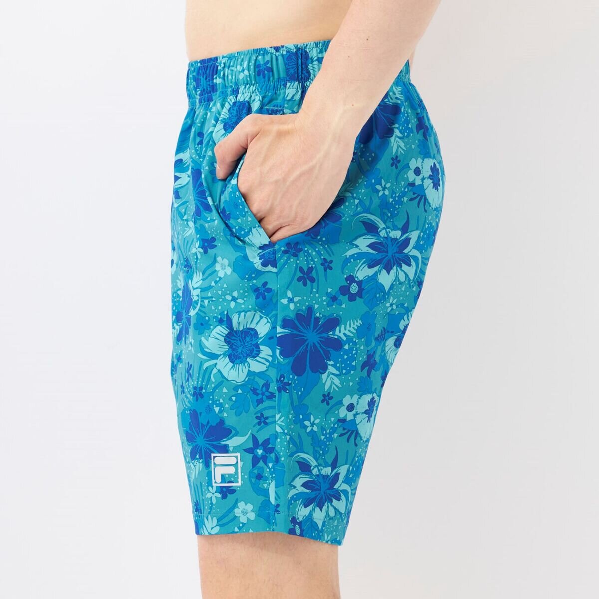 No.733 FILA 【数量限定】BLUEチェックのパレオ風ショートパンツ FILA - 【新品】FILA ショートパンツ 紺 L テニス フィラ
