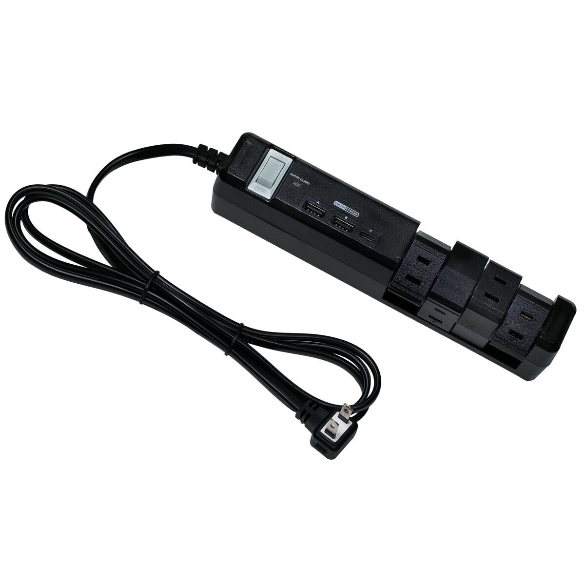 FARGO TAP KING USB 3.4A TYPE-C 回転タップ 延長コード 8個口 TYPE A x 2 TYPE C x 1 ブラック FARGO TAP KING USB 3.4A TYPE-C 回転タップ 延長コード 8個口 TYPE A x 2 TYPE C x 1 ブラック