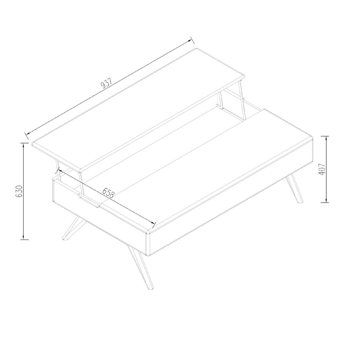 Greenington バンブーリフトトップテーブル