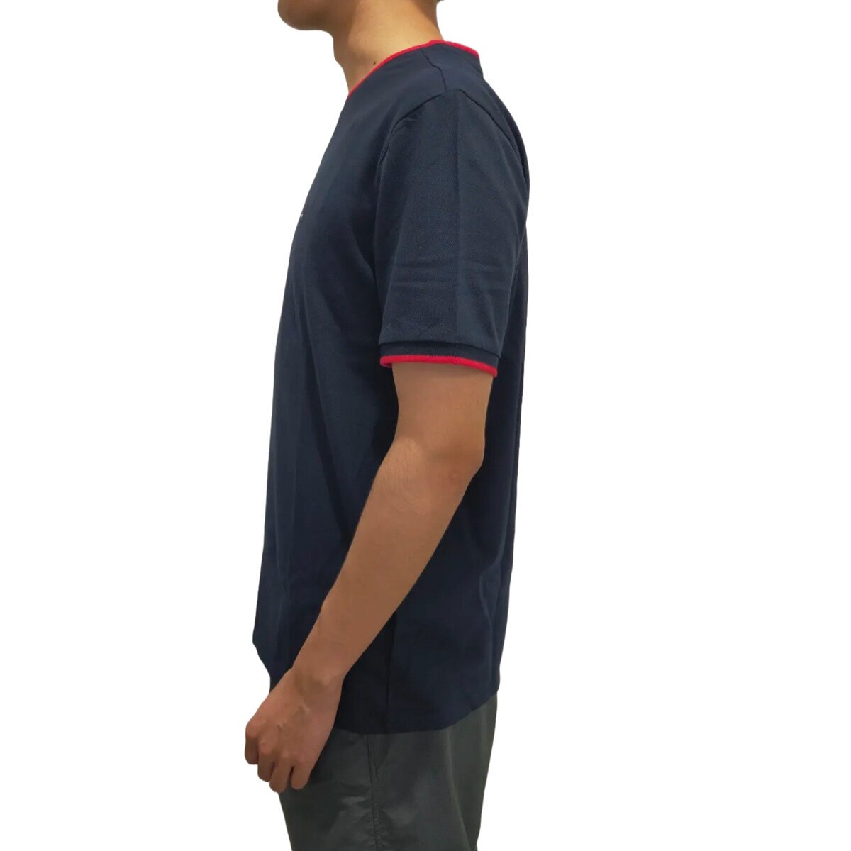 トミーヒルフィガー メンズ 半袖 Tシャツ ネイビー A（DESERT SKY）S