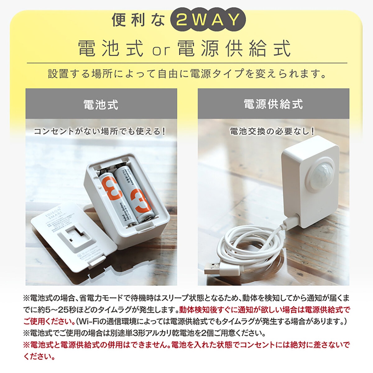 Edison Smart（エジソンスマート）人感センサー(Wi-Fi)　DMS-P06WH