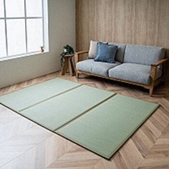 国産い草 3つ折り マットレス 置き畳 140 cm x 210 cm