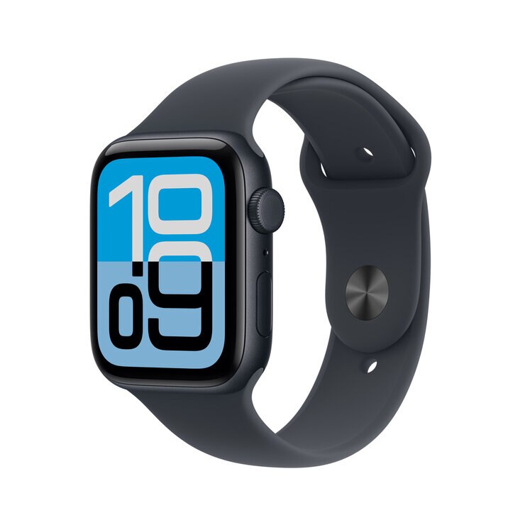 Apple Watch SE 3 Cellular 44mmミッドナイトアルミニウムケースとミッドナイトスポーツバンド - S/M