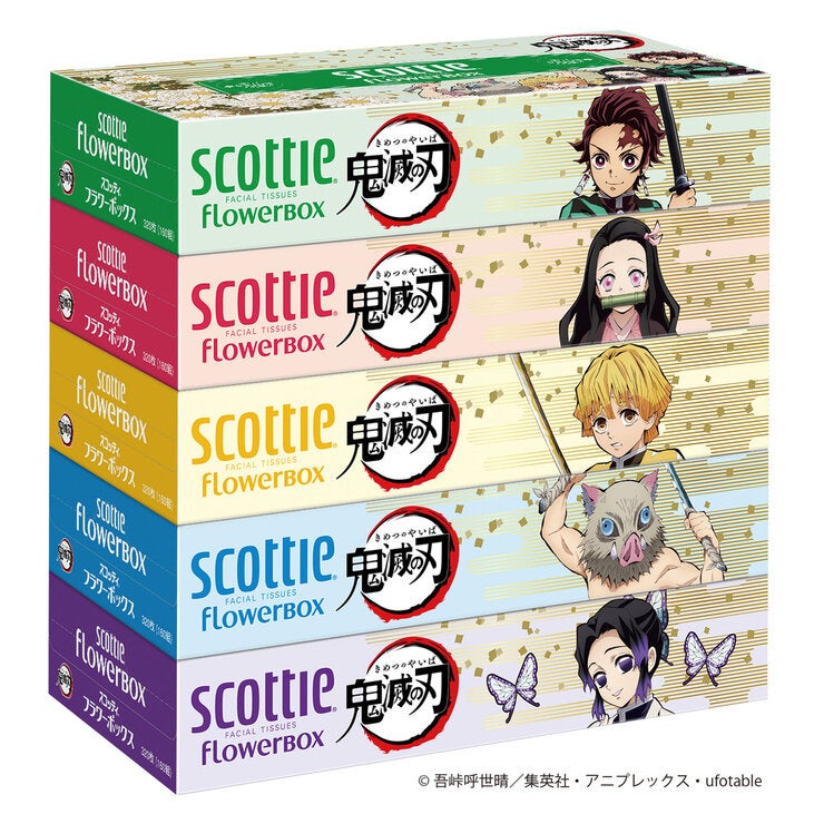 スコッティ ティシュー 鬼滅の刃 5箱 スコッティ ティシュー 鬼滅の刃 5箱