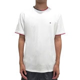 トミーヒルフィガー メンズ 半袖 Tシャツ ホワイト（OPTIC WHITE）M