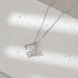 あこやパールネックレス 18K ホワイトゴールド 8.5mm 約45cm