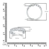 18K ホワイトゴールド 0.50カラット ラウンドカット ダイヤモンド リング