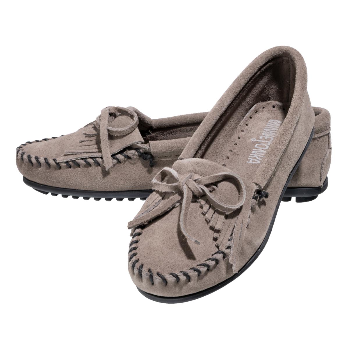 ミネトンカ レディース モカシン キルティ ミディアムグレー 22.0 cm