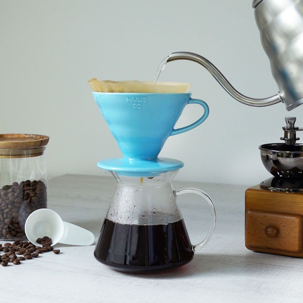 ハリオ V60 セラミック ドリッパーセット ブルー
